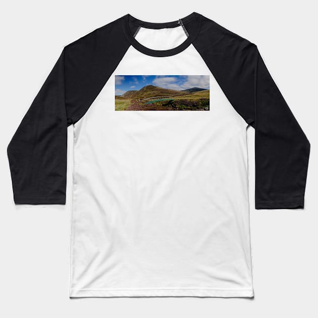 Panorama of Glen Shee in Perthshire, Scotland Baseball T-Shirt by Dolfilms